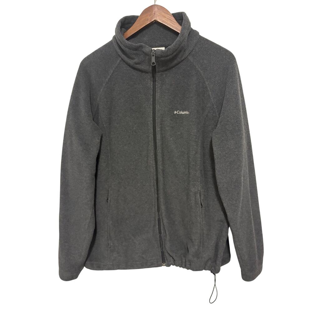 Columbia Women’s 2X Charcoal Gray Full Zip Fleece Jacket Plus Size